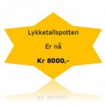 3.8 er lykketall potten 8000 kr